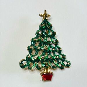 Vintage Christmas tree brooch.  Mint condition.